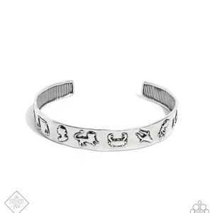 Silver Zodiac Cuff Bracelet